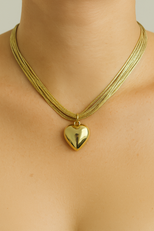 Golden Heartbeat Necklace