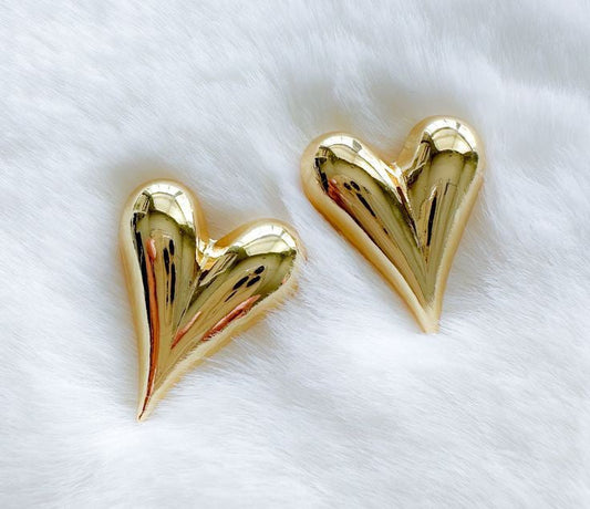 The Golden Heart Earrings