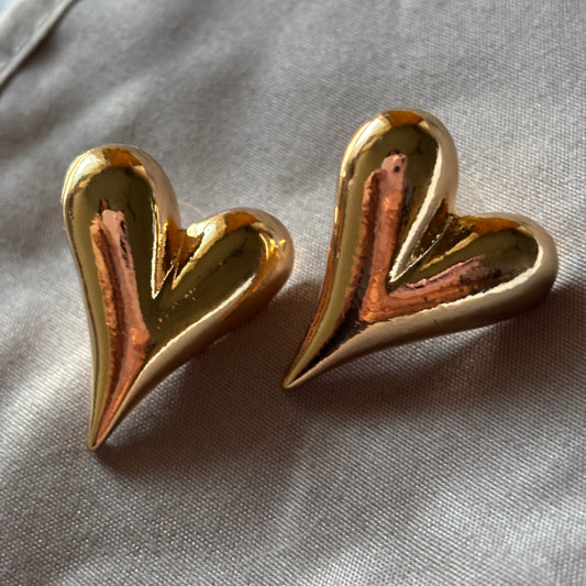 The Golden Heart Earrings