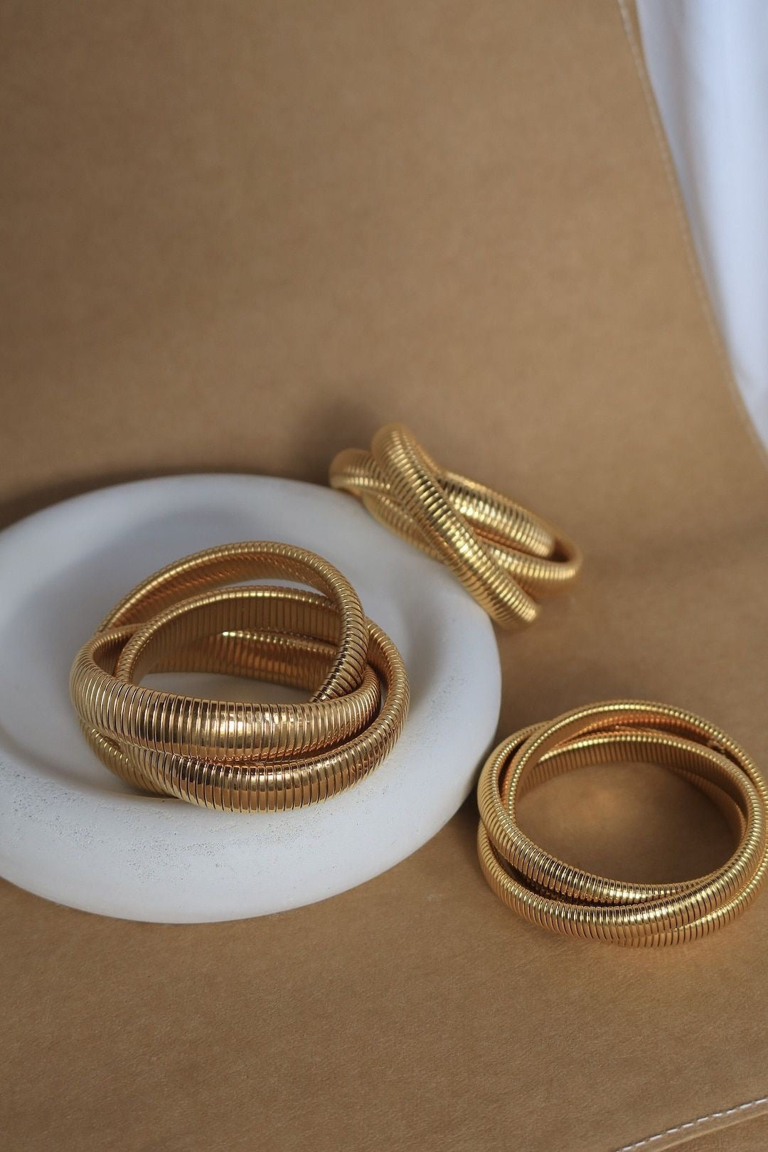Slinky Gold Bangle