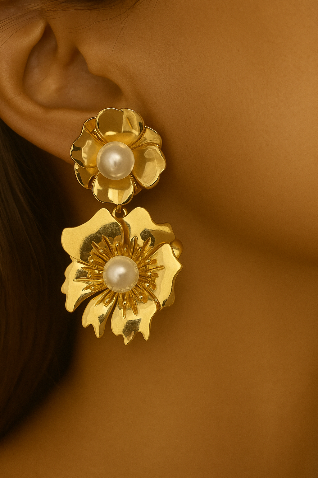 Shine pearl earrings