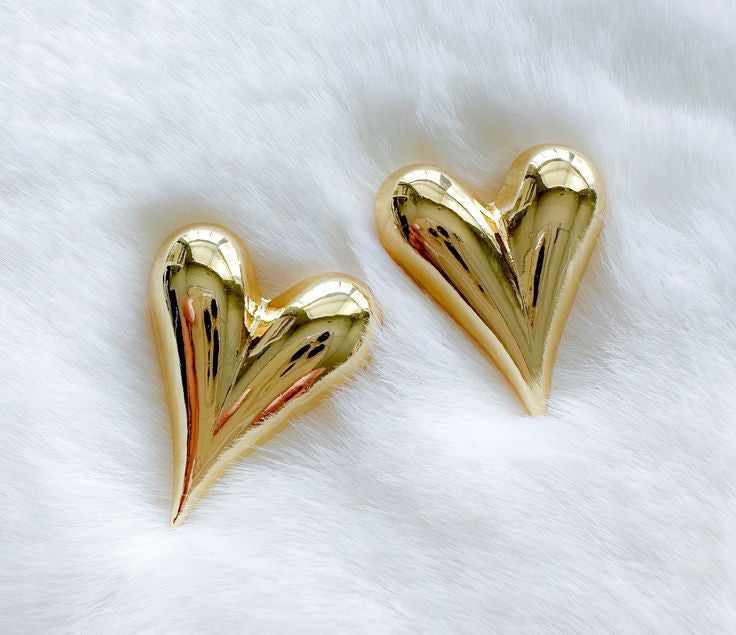 The Golden Heart Earrings