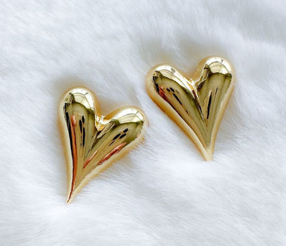The Golden Heart Earrings