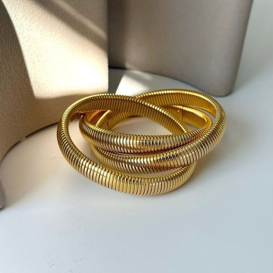 Slinky Gold Bangle