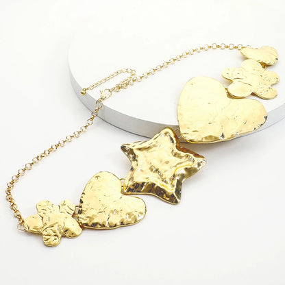 Chunky Star Heart Necklace